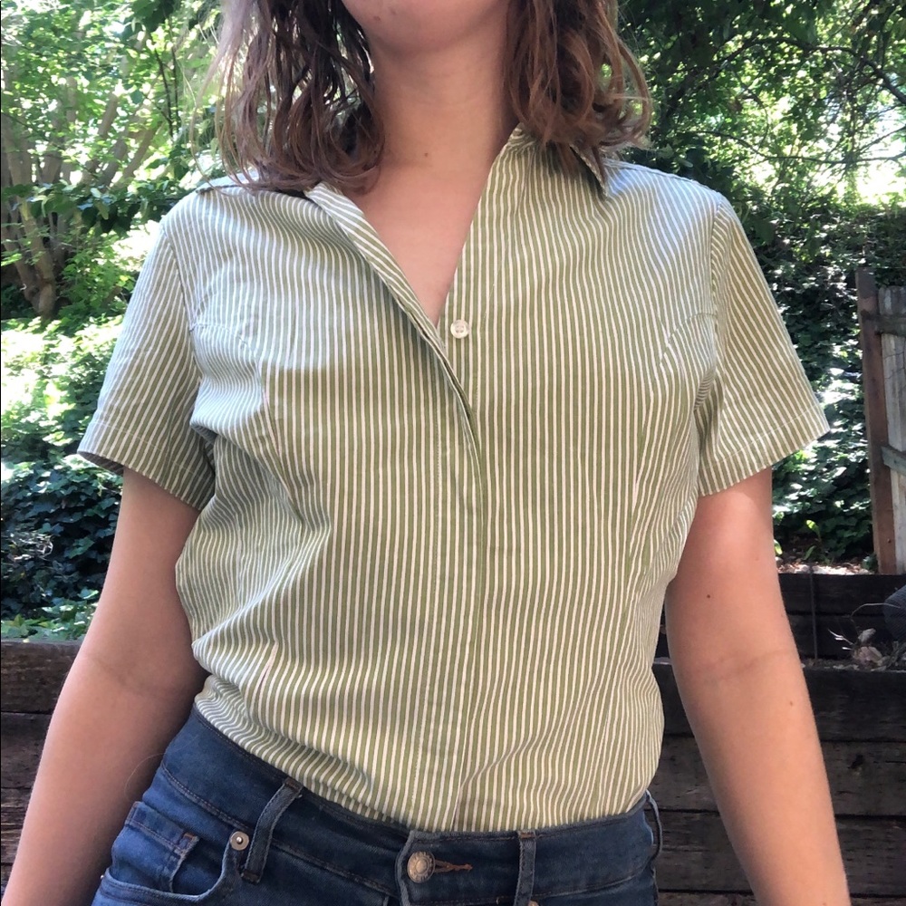 Pinstriped button-up